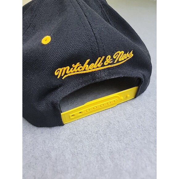 Mitchell Ness Hat Cap NFL Snapback Steelers Black Yellow Wool Embroidered Logo - Picture 2 of 12